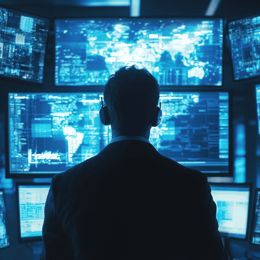 Cybersecurity operations lead monitoring risk dashboards – representing CISO as a Service
